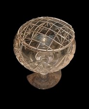 Cut Glass Posy Bowl Vase W/