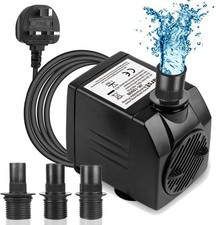 1500L/H Submersible Water Pump, Ultra Quiet Aquarium Pump for Fountains,