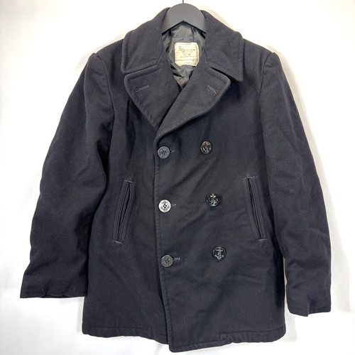 Navy issued pea coat - navy,