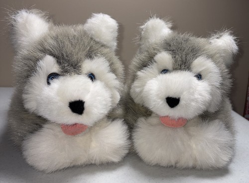 Siberian husky slippers womens - husky,