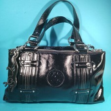 KIPLING 'Sophie Club' shoulder tote bag hand bag black patent leather