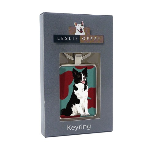 Border collie keyring - collie, by