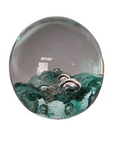 Vintage Heron Glass Paperweight Splash of Water Pearl