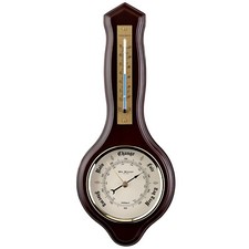Wooden Aneroid Barometer with