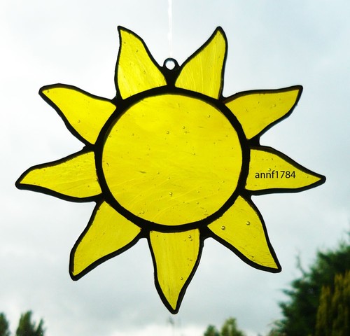Stained glass sun - -, yellow