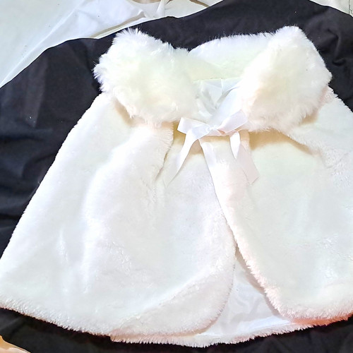 White faux fur - white,