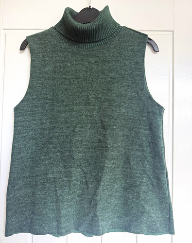 Zara green knit sleeveless - green,