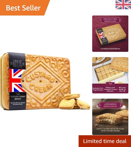 Giant custard cream biscuits - custard,