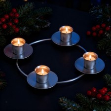 Taper Candle Holder Christmas Advent Wreath Ring Table Decoration Advent Ring