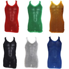 MENS STRING MESH VEST 100%