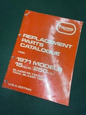 Triumph 250 Parts Catalogue Book 1971 T25SS T25T Blazer Trail Original Used