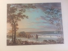 Cricket match at Lords Print of Landscape Painting - Richard Wilson 1750 gouache