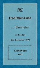 1974 FRED OLSEN LINES M.S