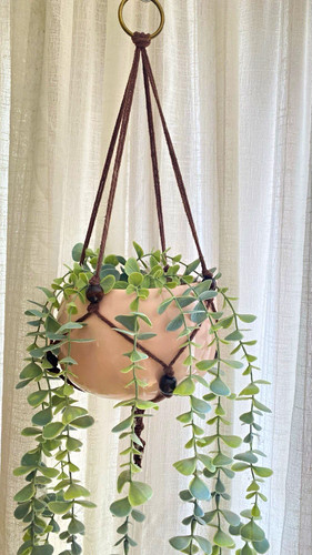 Brown macramé cord - brown,