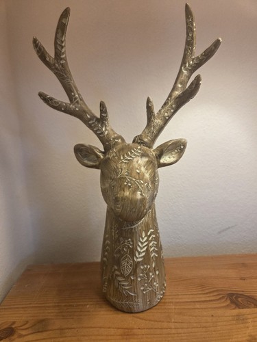 Natural stags head resin - stags,