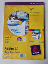 Avery CD Labels L7760 -25  117mm Glossy 2 labels/sheet, 25 sheets/pk 50 total