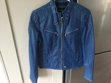 Ladies Redskins blue leather jacket size 8