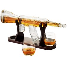 Gun whiskey decanter glassware - whiskey,