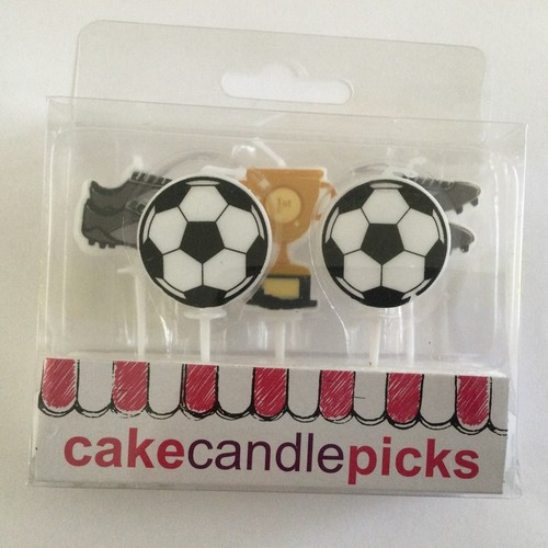 Football cupcake candles - football,