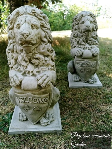 Pair welcome lions - pair, with