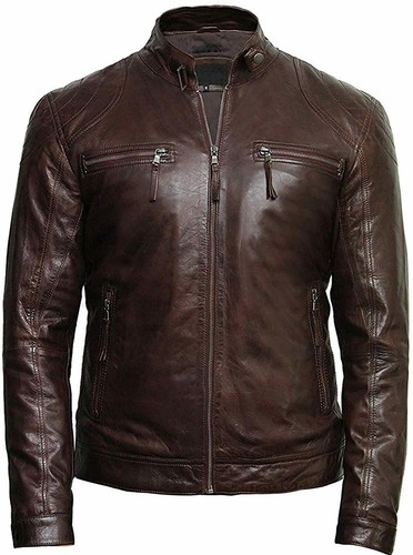 Real leather jacket mens - leather,