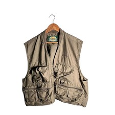 Cabela's Fly Fishing Vest Men's Size XL Beige Multi-Pocket Outdoor Gear