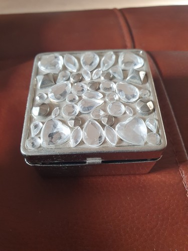 Rhinestone crystal trinket box - crystal,
