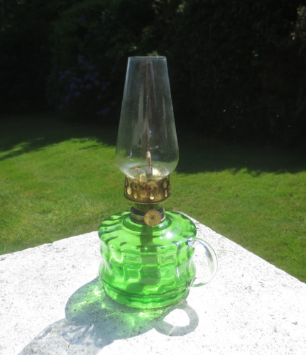 Antique vintage green glass - ,