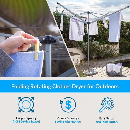 Rotary washing line - airer, 40m