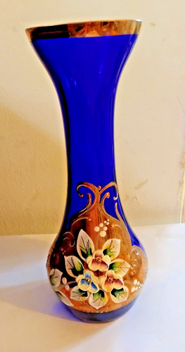 Vintage czech cobalt - vintage, gold