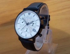 Mens Black Leather Yves Camani