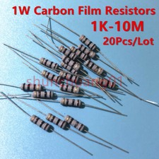 20Pcs 1W Carbon Film Resistors