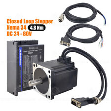 STEPPERONLINE 4.3Nm Nema 34 Closed Loop Stepper Motor 6A & Driver CL86T CNC Kit