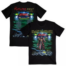 IRON-MAIDEN shirt FUTURE PAST TOUR 2023 TEE New Black Tshirt Fullsizes 2SIDE