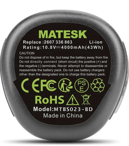 Replacement battery 8v - battery, 10.8v