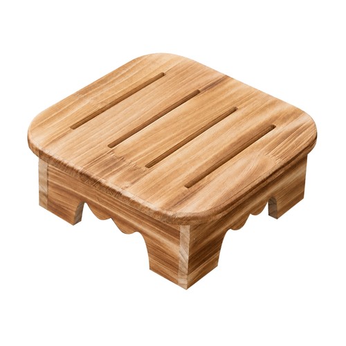 Footstool with slotted - with,