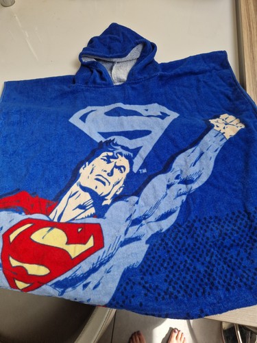Kids hooded poncho towel - hooded, blue