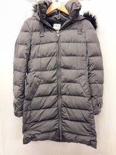 ZARA Black Hooded Belted Puffa Coat Ladies UK Size Small - CG I10