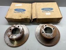 GENUINE FORD ESCORT MK3 MK4 FRONT BRAKE DISCS 6158203    NEW OLD STOCK