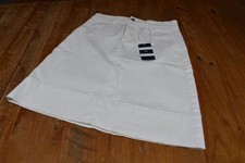 BNWT - CREW CLOTHING White A-Line Analee Denim Skirt - Size UK 8
