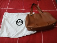 Michael kors large leather tan fulton shoulder tote handbag and purse 