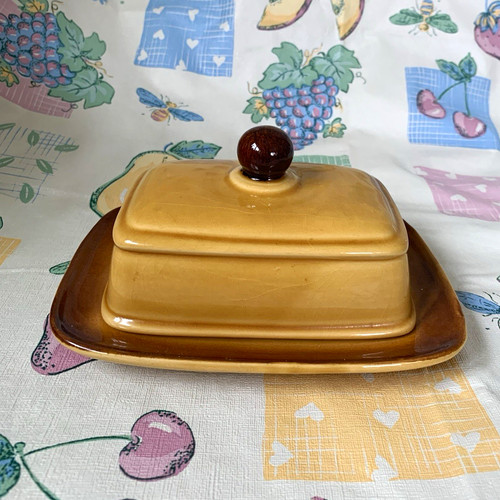 Vintage beige brown ceramic - &,