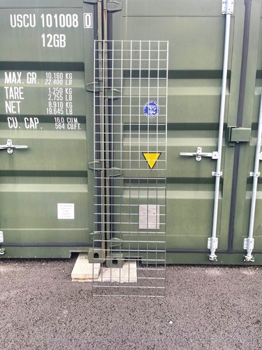 Wall mounted grid mesh display - wall-mounted,