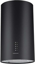 Cookology Cylinder Island Cooker Hood CYL351BK/A++ 35cm Extractor in Black