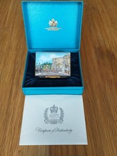 Queens Silver Silver Jubilee 1977 Enamel box by Bilston & Battersea
