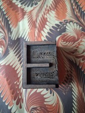 Wooden Letterpress Decorative Printers Block Type 4.2cm High Of A Letter E