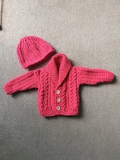 Hand Knitted Baby Cardigan And