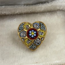 Vtg micro mosaic Italy heart