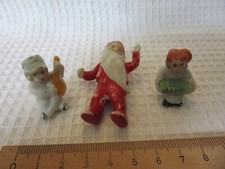 Antique German Bisque cake topper job lot inc Santa Christmas theme