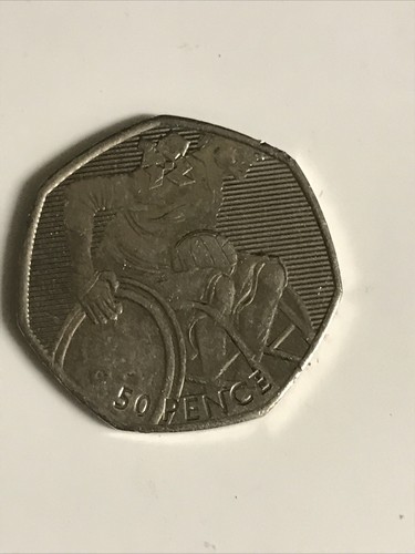 Wheelchair basketball 50p coin - basketball,